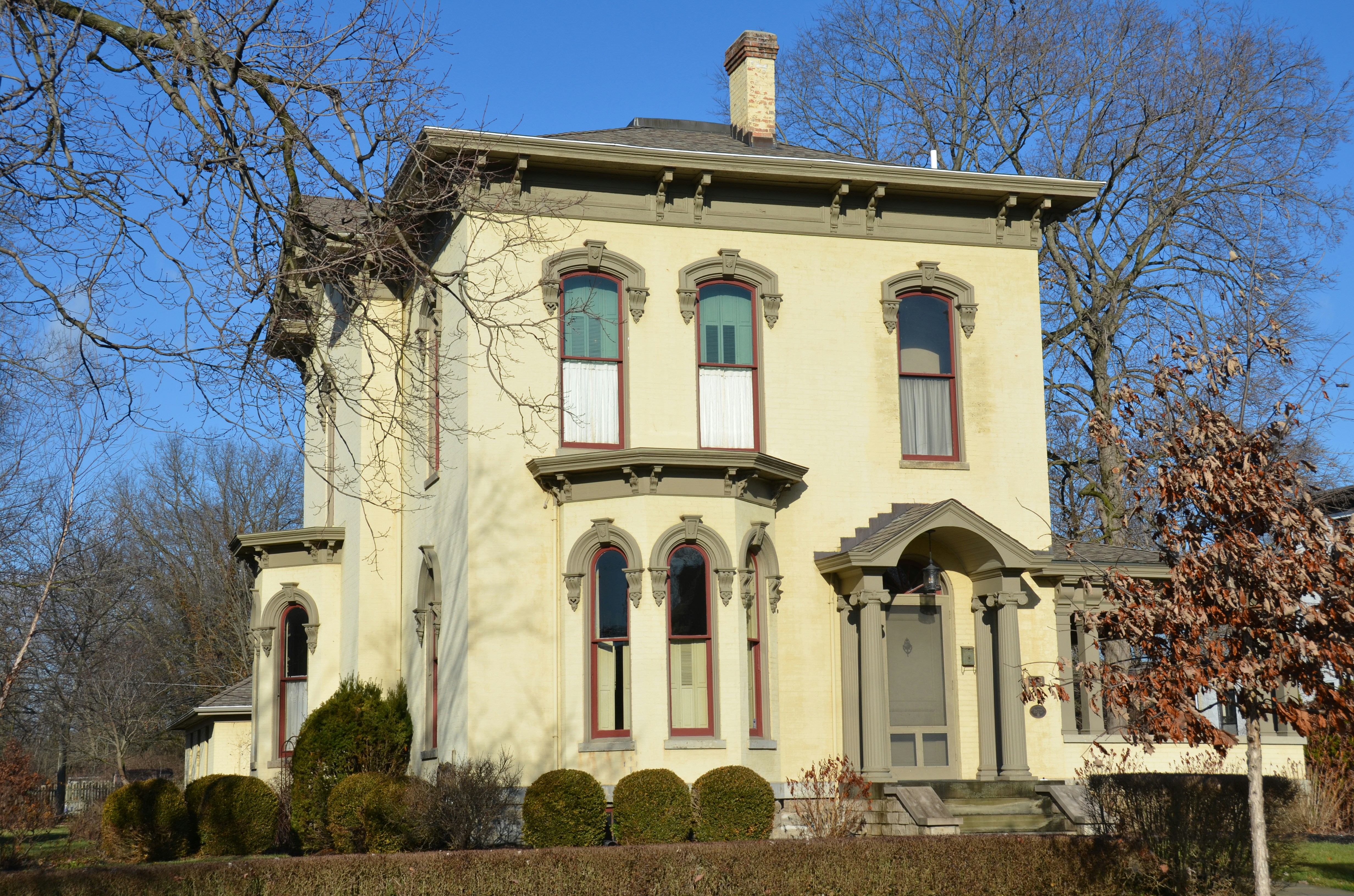 Classic historic rowhouse interior requiring delicate electrical rewiring